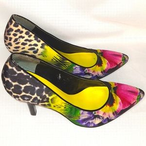 Beautiful Floral/Animal Print Heels by Nine West